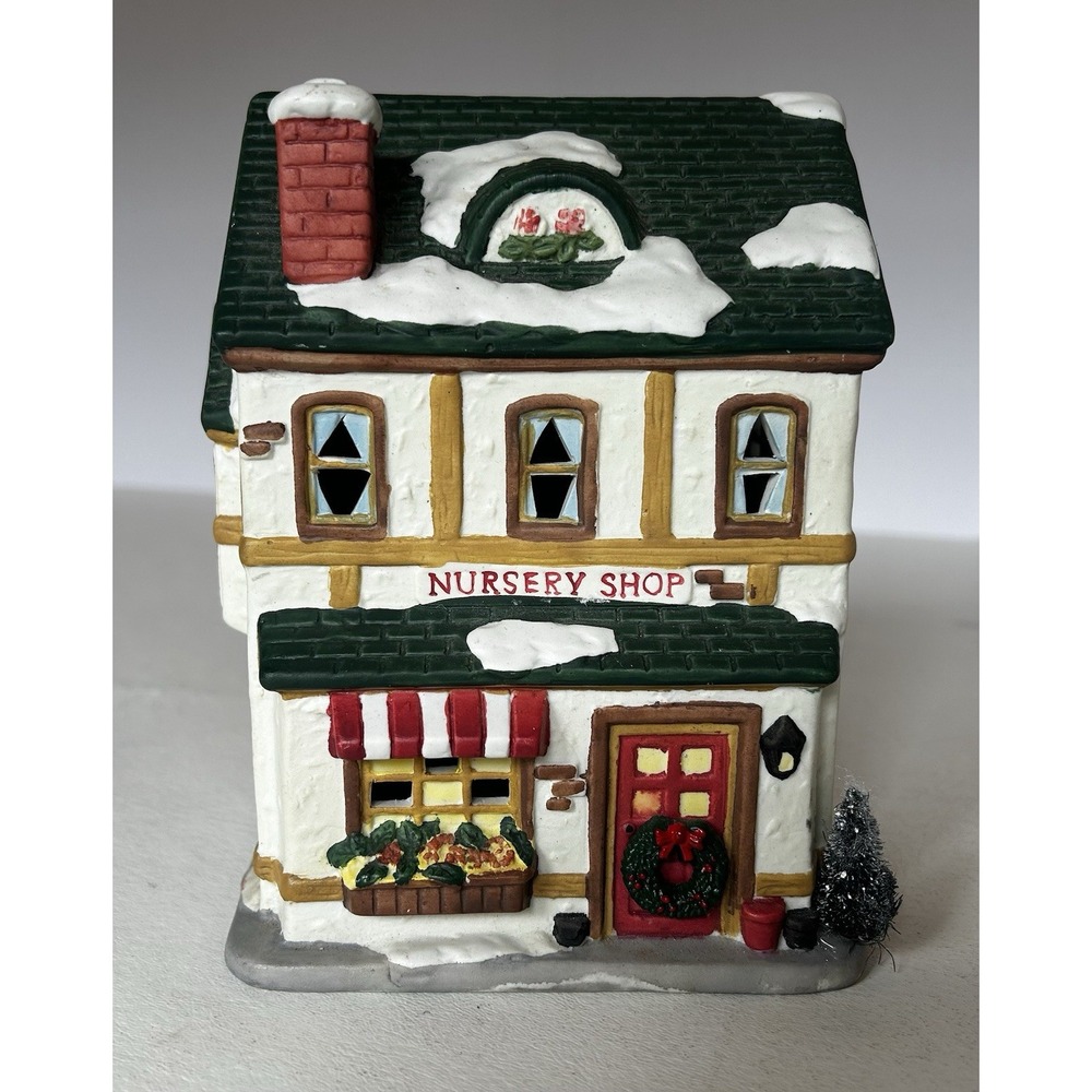 1994 Lemax Style Rek N Lee Nursery Shop Porcelain Christmas Village Building
